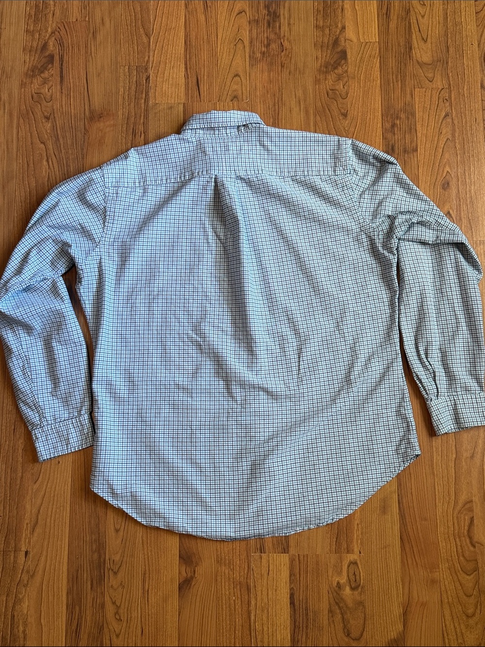 Ralph Lauren Light Blue and Navy Micro-Check Button-Down Shirt - Picture 5 of 14